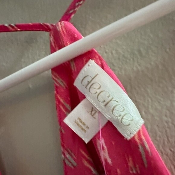 Decree Pink Sleeveless Babydoll Halter Tank Size XL - Picture 6 of 9